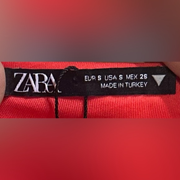 ZARA red bodysuit w/ stars + rhinestone covered cord Small NWOT - Picture 6 of 7